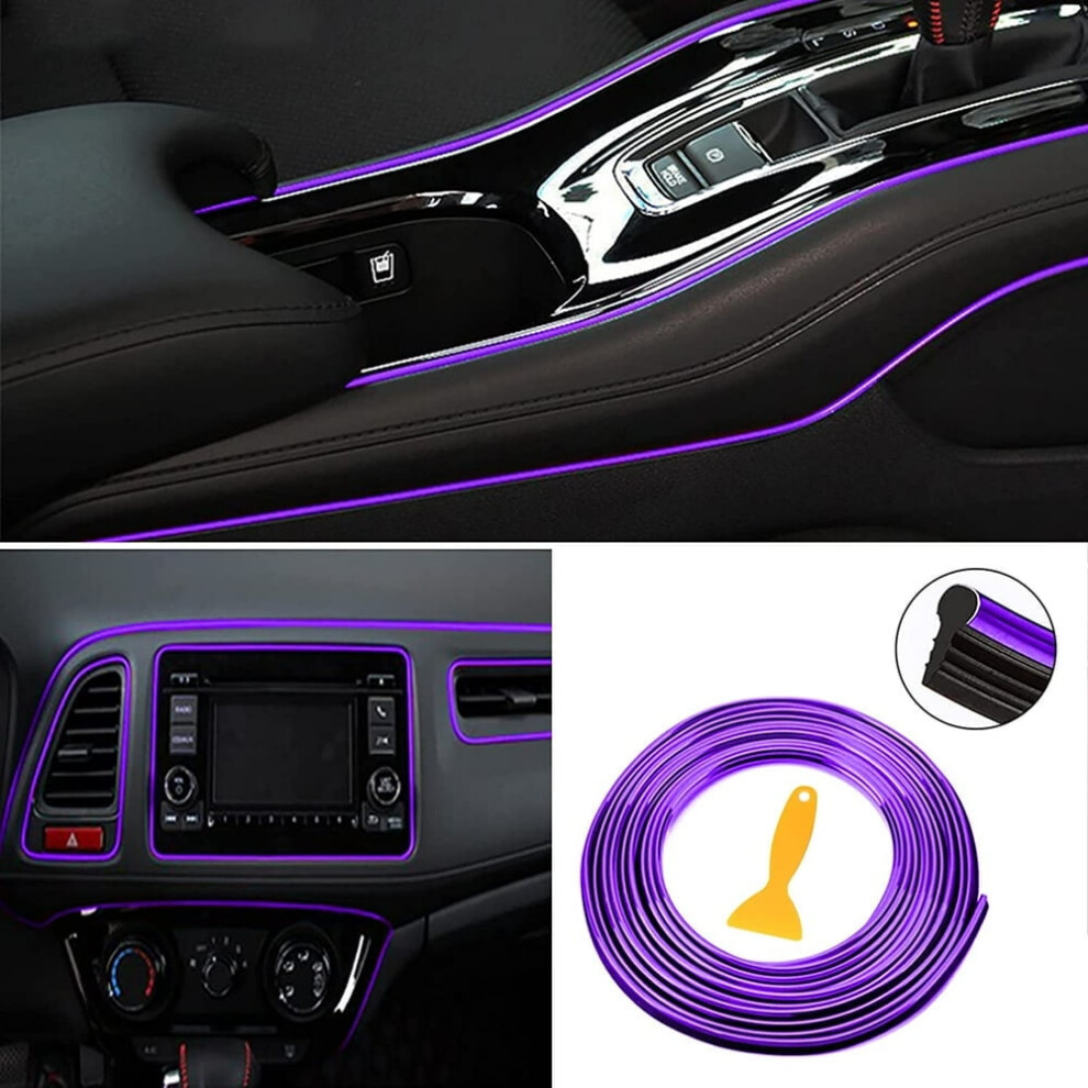 Eastin Car Interior Moulding Trim Car Decorative Filler Insert Strips Flexible Electroplating Decoration Styling Door Dashboard Strip 16.4Ft () 9175034186776