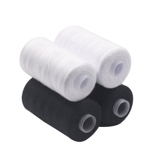 2/4/8Pcs 500M Sewing Thread Polyester Thread Black White Strong Durable Sewing Threads Sewing Spools Polyester For Hand Machine 2