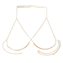 Women's stainless steel chest chain triangle shape 1 piece