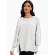 Dámské oversized mikiny s dlouhým rukávem a kulatým výstřihem