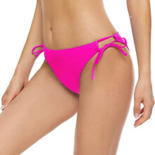 Slip de baie sexy cu șir și legături duble laterale, triunghi, croială înaltă, slip, pantaloni scurți de baie, roz aprins