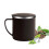 Isolierter Edelstahl-Reisebecher, schwarz, 350 ml 1