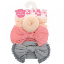 3 PCS Baby Nylon Headbands Hairbands Hair Bow Elastics for Baby Girls Newborn Infant Toddlers Kids