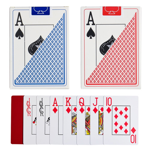 Carte da gioco in plastica per Texas Hold'em – 56 carte, 6,3x 1