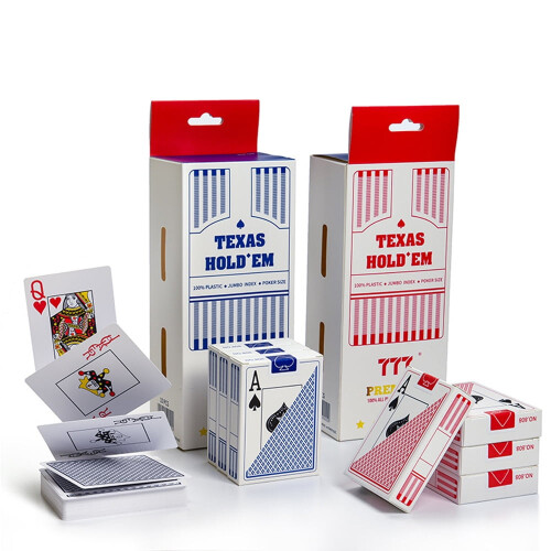 Carte da gioco in plastica per Texas Hold'em – 56 carte, 6,3x 2
