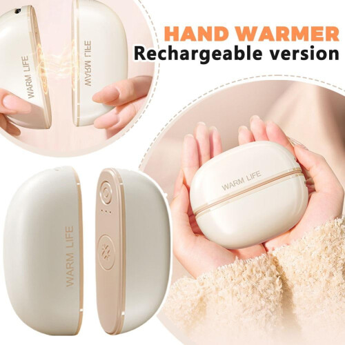 Magnetic Rechargeable Hand Warmer， 2-in-1Detachable， Double-Sided Heating65C， Power Bank Function 1