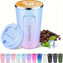 EASTIN Geïsoleerde Koffiemok van Roestvrij Staal, 355 ml en 480 ml