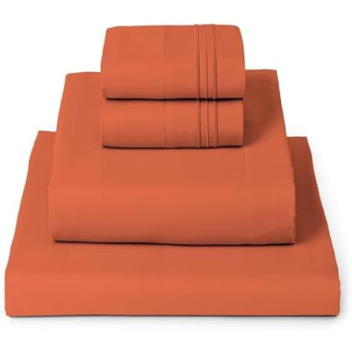 Ensemble de draps en microfibre Queen 4 pièces