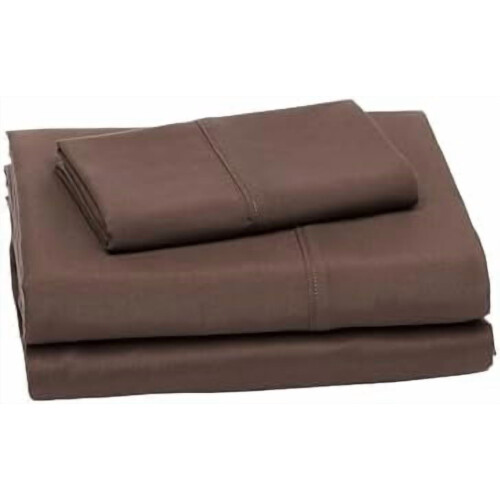 Microfiber Bed Sheet Set Twin Chocolate 3-Piece 1