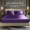 Satin Bed Sheet Set Queen Size with 2 Pillowcases 2