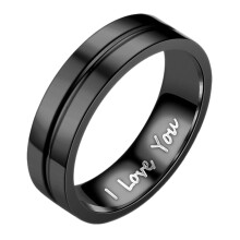 Schwarze, mattierte Edelstahlringe, Eheringe für Damen und Herren, geometrische Ringe, Größen 5–13