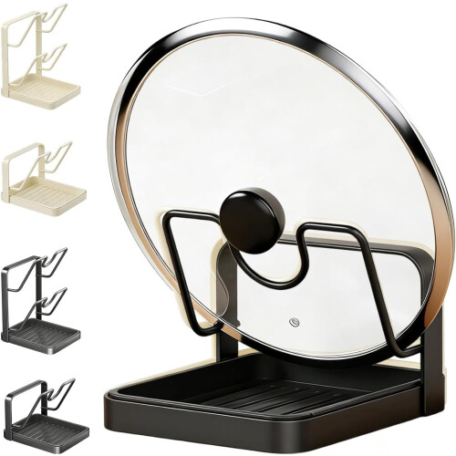 Stainless Steel Pot Lid & Spoon Rest Rack