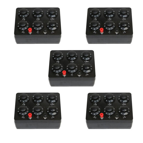 5X 0-99999.9 Ohm Simple Resistance Box Precision Variable Decade Resistor Teaching Instrument Teaching Resistance Box
