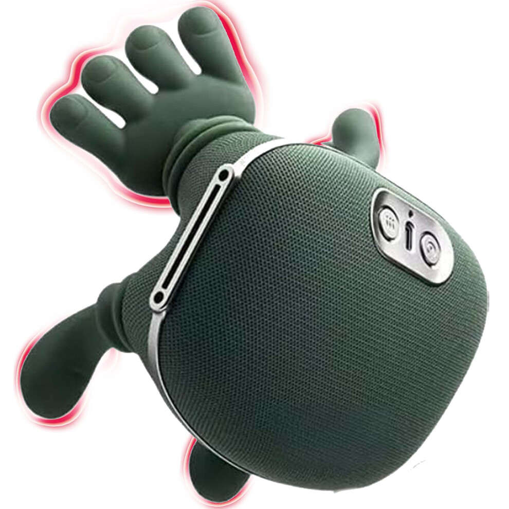 Real Touch Heat Massager - 4D Wireless Kneading Therapy, Hand-Like Deep Knead & Soothing Warmth, Advanced Thermal Device for Home & Travel