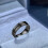 Δαχτυλίδια γάμου από ανοξείδωτο ατσάλι με μαύρες γυαλιστερές λεπτομέρειες, 3