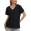Γυναικεία T-shirts με κοντομάνικα και V λαιμόκοψη, καλοκαιρινά μπλουζάκια με τσέπη 3