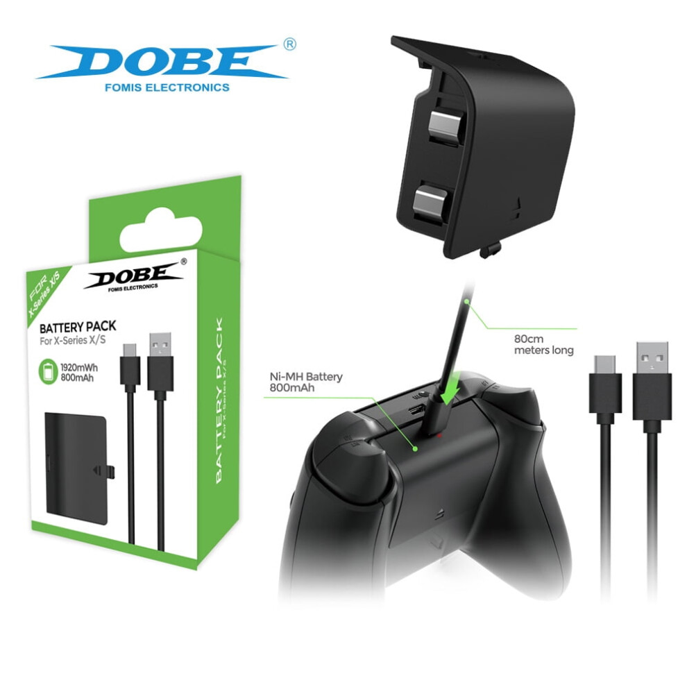 Xbox Series X/S Controller Battery Pack Â 800Mah Rechargeable, Usb Cable Included, Compatible With Xbox Series X/S 9357860784252