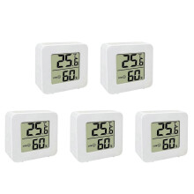 5X Mini Indoor Thermometer LCD Digital Temperature Room Hygrometer Gauge Sensor Humidity Meter Home,5 x thermometer