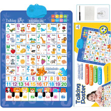 Bilingual Interactive Wall Chart for Kids: English & Spanish Music, Alphabet & Numbers – Compatible with Learning Toys