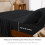 Ensemble de draps noirs 4 pièces pour lit complet, style hôtel de luxe avec refroidissement 3