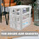 Drawer Storage Cabinet White Plastic Desk Organizer 4