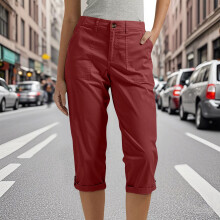 Calças Cargo Femininas, Calças Capri Cargo, Calças Jogger Casuais, Calças Cropped com Bolsos, Calças para Trabalho, Oferta por Tempo Limitado: