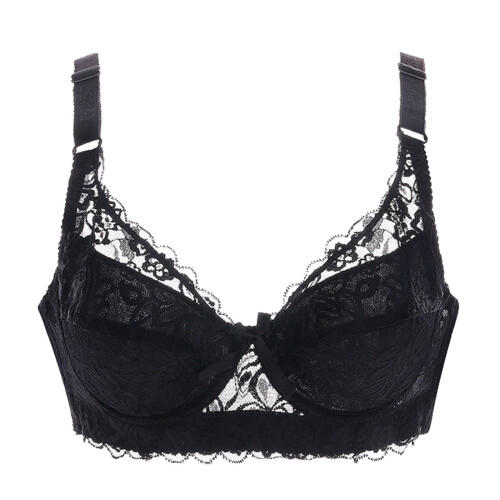 Sutiene sport pentru femei, cu push-up, negru solid, 36D 2