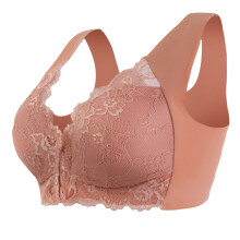 Plus-Size-BHs für Damen, vorne geschlossen, ohne Bügel, Push-up-BH mit Spitze, bequemer, weicher BH, Alltags-BHs, Größen L-5XL