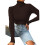 Damen-Kurzpullover, Herbst/Winter, einfarbiger Rollkragenpullover, schmal geschnittener Strickpullover 2