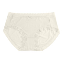 Rbaofujie Women's Traceless Ultra Thin Ice Silk Underwear Lace Breathable Mid Waist Triangle Underwear White M Bikini Thongs