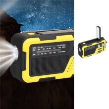 USB Hand Crank Emergency Radio Solar Charging Radio Reading Light 4000MAh 3.5mm Headphone Jack for Outdoor Backpacking
