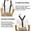 Men's Heavy Duty 3-Clip Adjustable Suspenders 2 Pack 6