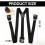 Men's Heavy Duty 3-Clip Adjustable Suspenders 2 Pack 2