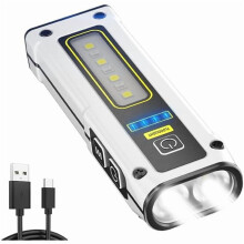 Wiederaufladbare Mini-Taschenlampe mit Magnetverschluss, superhelles COB-Seitenlicht, 7 Modi, geeignet für Autoreparaturen, Camping, Angeln, Lesen