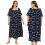 Νυχτικά Plus Size για γυναίκες, μαλακό βαμβακερό νυχτικό, φλοράλ φόρεμα σπιτιού, 2