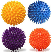 4er-Pack Igel-Massagebälle für die Tiefengewebsmassage – bei Plantarfasziitis, Knöchel-, Fuß-, Narbengewebe-, Muskelverhärtungen, Nacken- und
