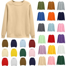 Moletom feminino plus size, moletom feminino oversized com gola redonda, manga longa e gola alta em veludo 01-Bege_3XL