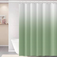 Lichtgroen douchegordijn met kleurverloop, 72x84 inch, polyester
