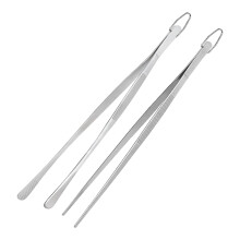 pinzas de cocina de 30 cm (12 pulgadas) de acero inoxidable con puntas dentadas para parrilla, barbacoa, pasta y ensalada.