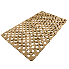 Alfombrilla antideslizante de TPE para bañera con orificios de drenaje, 29,5 x 16,9 pulgadas.