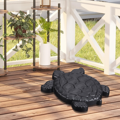 Turtle Shaped Concrete Mold for Path Making Sturdy ABS Material Reusable Black 6.5 x 4 Inches 2