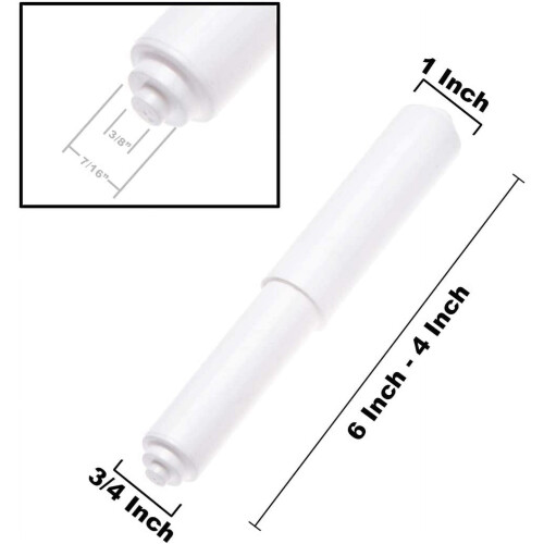 2-pack - Witte toiletpapierhouder met veermechanisme 1