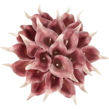Künstliche Calla-Lilien, 10 Stück, 13,4 Zoll, hautfreundliches Latex, Hochzeits-/Partydekoration, Brautstrauß, Heimdekoration (Sonnenuntergang)