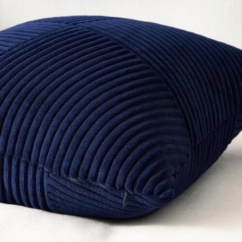 Conjunto de 2 capas de almofada de veludo cotelê 45x45cm 1