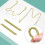 Appendi piatti in acciaio inox color oro, 12 pezzi 3