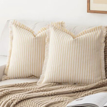 Housses de coussin bohèmes à franges 45 x 45 cm (lot de 2)