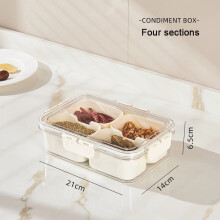 Plateau alimentaire carré grande capacité avec fermeture et mini-boîte amovible, idéal pour un usage personnel et un gain de place dans le