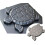 Turtle Shaped Concrete Mold for Path Making Sturdy ABS Material Reusable Black 6.5 x 4 Inches 1
