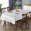 Polyester tafelkleed met franjes, 55x55 inch 1