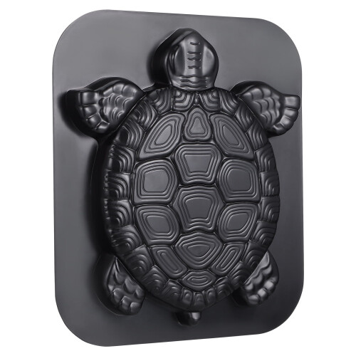 Turtle Shaped Concrete Mold for Path Making Sturdy ABS Material Reusable Black 6.5 x 4 Inches 1